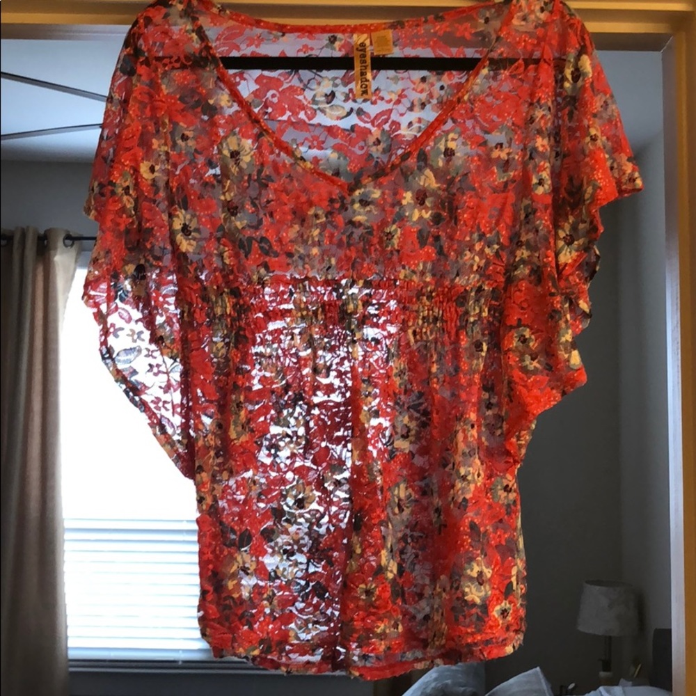 Eyeshadow Floral Sheer Top